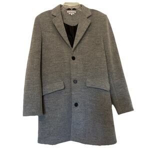 Another Influence Women's Sz Medium Gray Wool Blend Overcoat Heavy Tweed